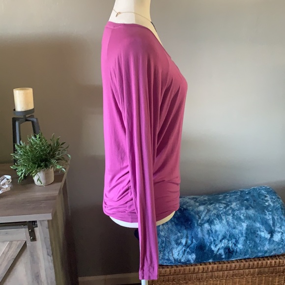 Fuschia Pleated Dolman Top - Picture 6 of 7